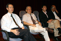 Four eminent old boys who shared their memories of their school days in ACS (from left to right: Dr Ang Peng Tiam, Mr Earnest Lau, Mr Philip Lee & Mr Chelva Rajah)