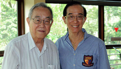 Rev Peter Lim & Michael Goh at the Class of 59's monthly lunch