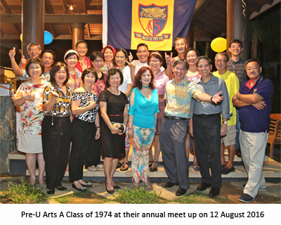 Pre-U Arts Class of 74 - Friendships for Life!